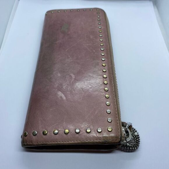 **FLAWS** Authentic Miu Miu by Prada Pink Leather Zip Around Wallet w/ Box - Picture 4 of 11